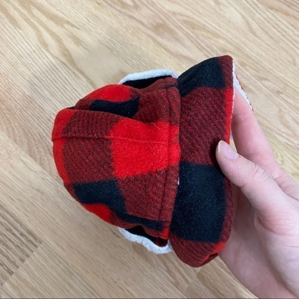 Eskimo Buffalo Plaid Hat Sz 2-4 Red Black